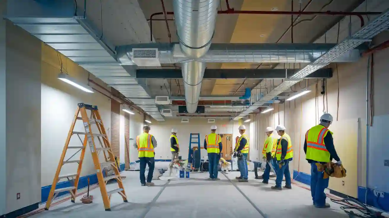 Image of a maintenance team at work